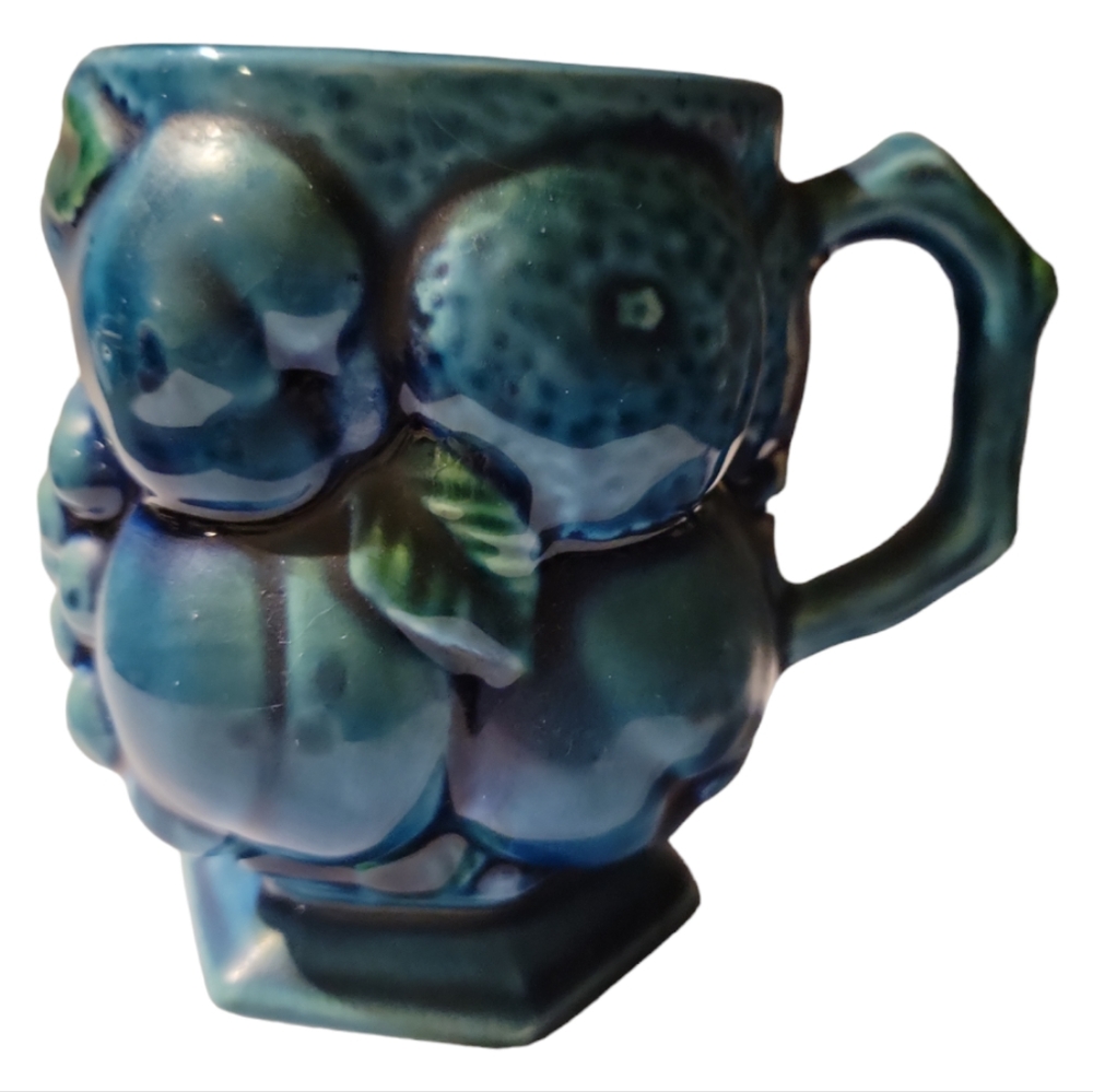Vtg 60's Inarco Mood Indigo Blue Coffee Tea Hot Chocolate Cup Mug E2431